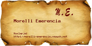 Morelli Emerencia névjegykártya